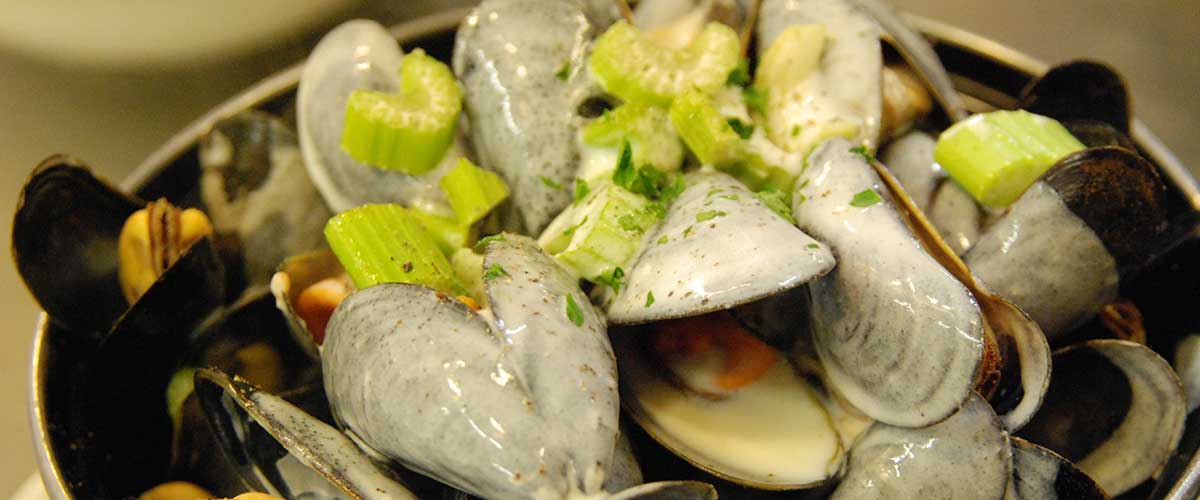 Moules Normandes - Le New Haven - Restaurant Dieppe : Fruits de mer, poissons et cuisine traditionnelle.
